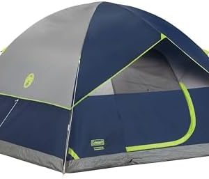Coleman Sundome Camping Tent with Rainfly, 2/3/4/6 Person Tent Sets Up in 10 Mins, Weatherproof Shelter for Camping, Festivals, Backyard, Sleepovers, & More